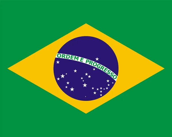 Offizielle Nationalflagge Brasiliens — Stockvektor