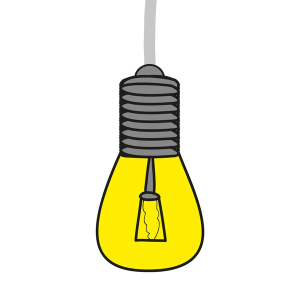 Glowing light bulb — Stock Vector