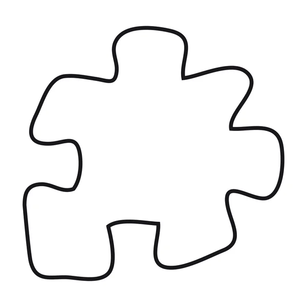 Contour of the puzzle — Stock Vector