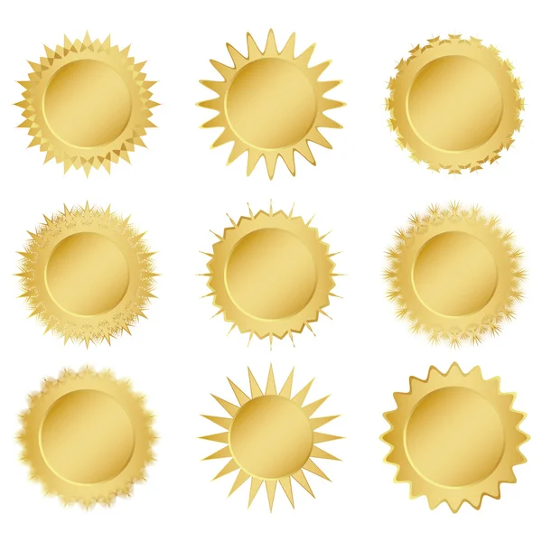 Set médailles d'or — Image vectorielle