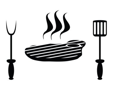 eti biftek ve çatal bıçak takımı