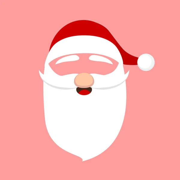 산타 클로스는 크리스마스 디자인을 위한 마스크를 착용 한다. — 스톡 벡터