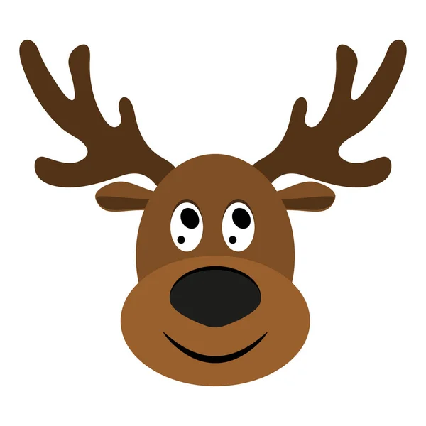 Funny cartoon reindeer for Christmas — Stock Vector