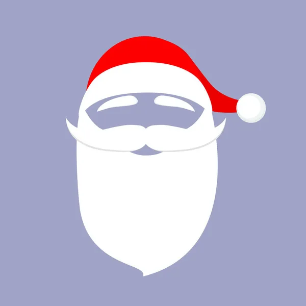 Mikulás arc maszk karácsonyi design — Stock Vector