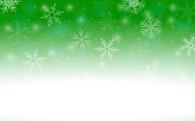 kar taneleri ile Noel yeşil arka plan. 
