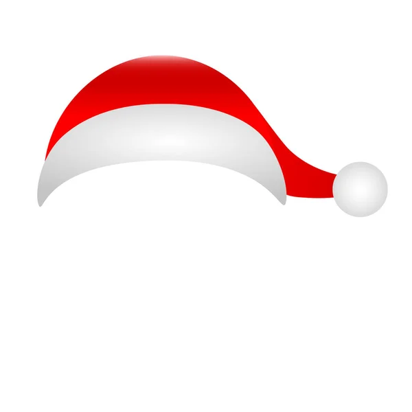 Santa claus kalap sablon maszk fehér háttér — Stock Vector
