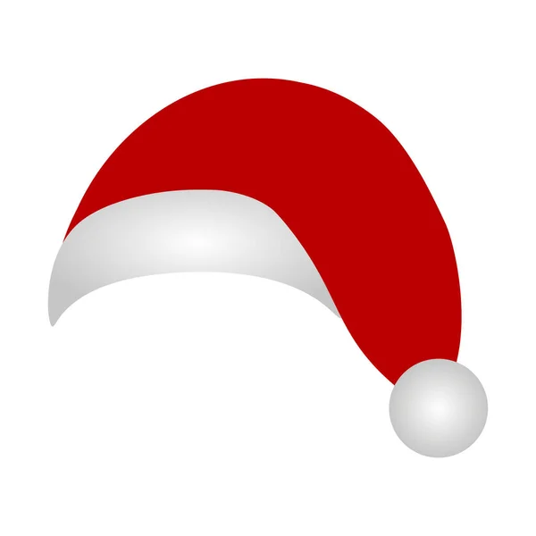 Weihnachtsmann Hut Schablone Maske auf weißem Hintergrund — Stockvektor