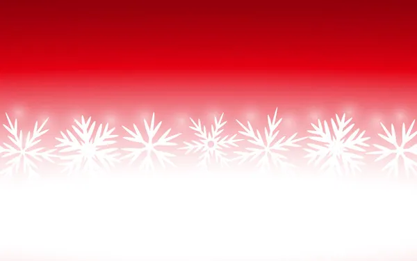 Fondo rojo de Navidad con copos de nieve. — Vector de stock