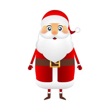 Beyaz bir arka planda Noel Baba 