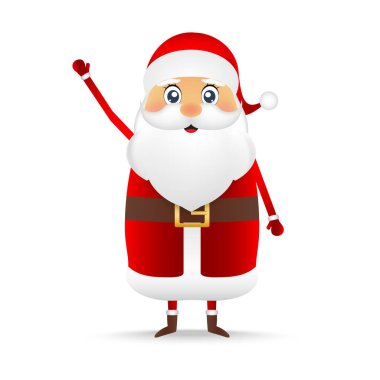Beyaz bir arka planda Noel Baba 