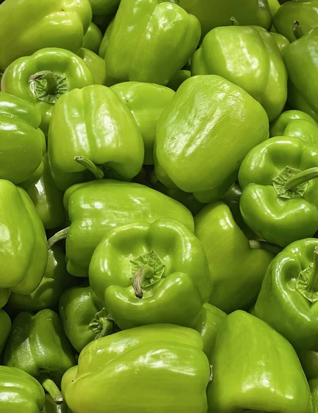 Background from fresh green peppers. 