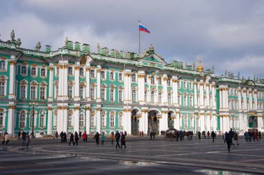 PETERSBURG, RUSSIA - 27 Mart 2021 Kış Sarayı Hermitage 