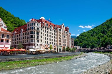 Sochi, Rusya - 1 Haziran 2021: Rosa Khutor 