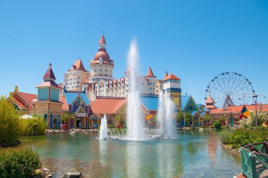 Sochi, Rusya - 1 Haziran 2021: Soçi eğlence parkı.