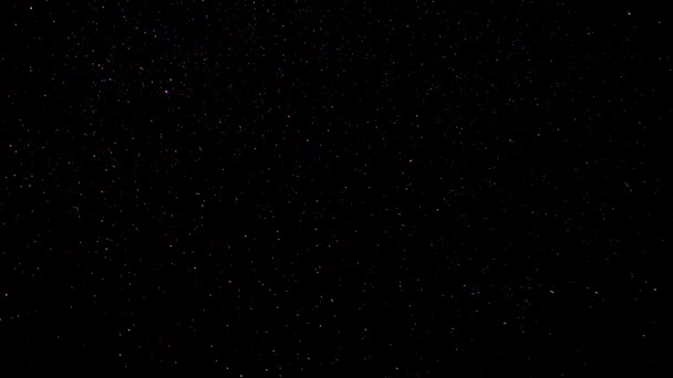Временной промежуток ночного видения неба фольклорные звезды, катящиеся белой бэкграундом — стоковое видео