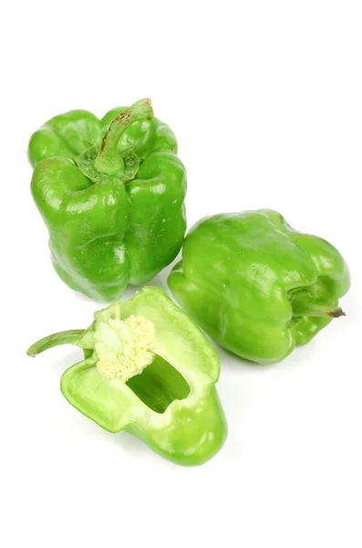 Green pepper on white background Royalty Free Stock Images