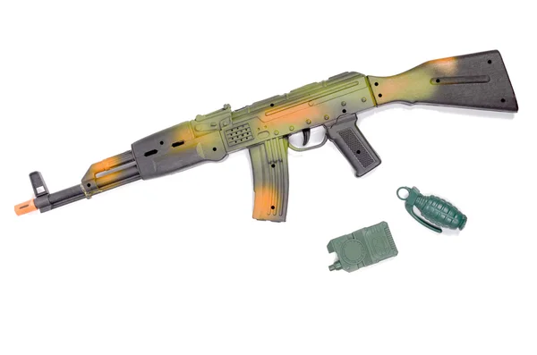Pistola giocattolo su sfondo bianco — Foto Stock