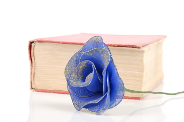 Flower and dictionary — Stock Photo, Image