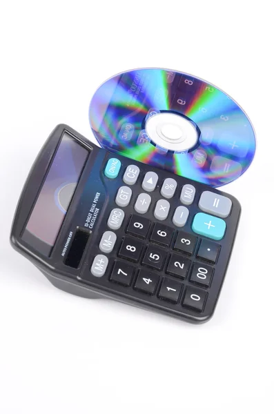 DVD i kalkulator — Zdjęcie stockowe