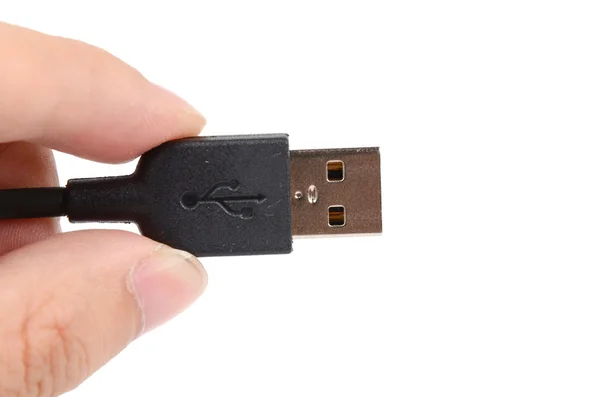 Καλώδιο USB σε λευκό φόντο — Φωτογραφία Αρχείου