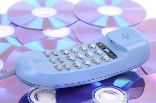 Telefono e DVD — Foto Stock