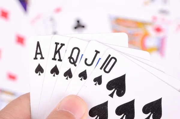 Poker em fundo verde — Fotografia de Stock