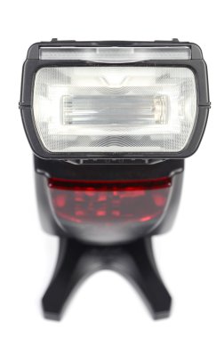 Beyaz arkaplanda kamera flaşı