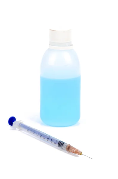 Syringe and vial — Stock Photo, Image