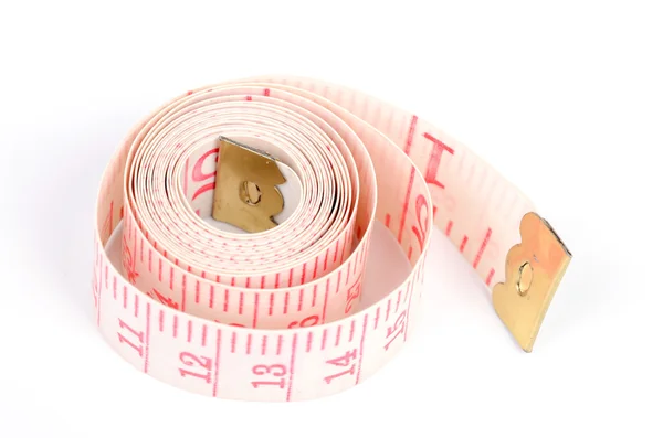 Measuring tape on white background — Stock Photo, Image