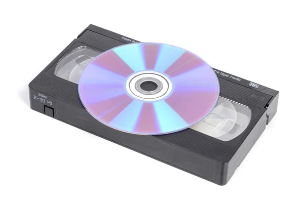 Video tape and DVD — Stock Photo, Image