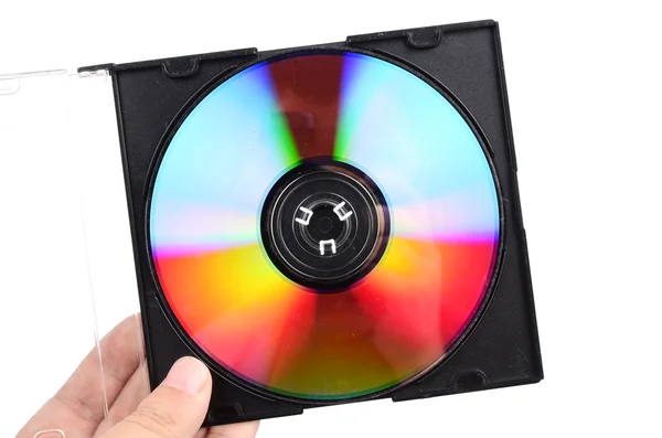DVD em caso de fundo branco — Fotografia de Stock