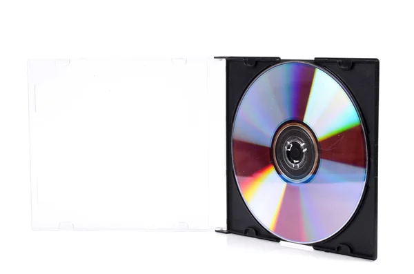 DVD in case on white background — Stock Photo, Image