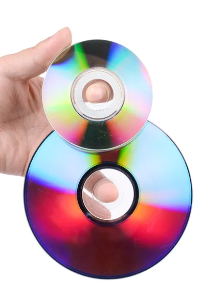 DVD sobre fundo branco — Fotografia de Stock