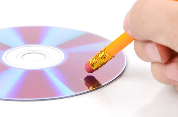 Lápiz de color y DVD — Foto de Stock