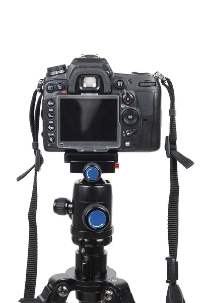 DSLR digitale camera op statief — Stockfoto