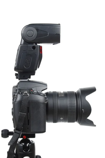 DSLR digital camera on tripod — Stock Photo, Image