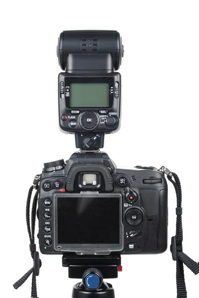 Digitální DSLR fotoaparát na stativ — Stock fotografie