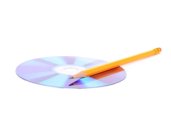 DVD and pencil — Stock Photo, Image