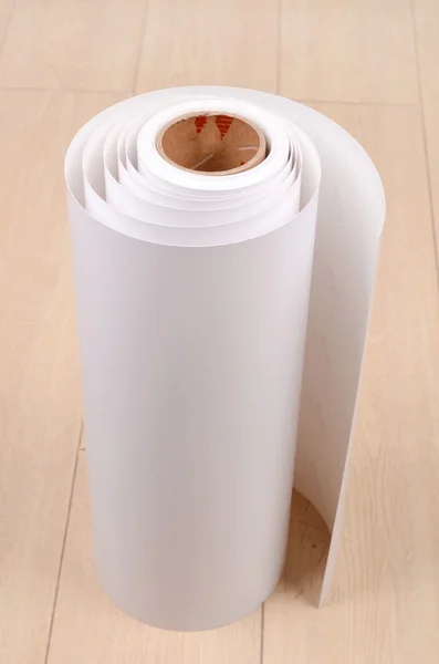 Roll paper on floor — Stock Photo, Image