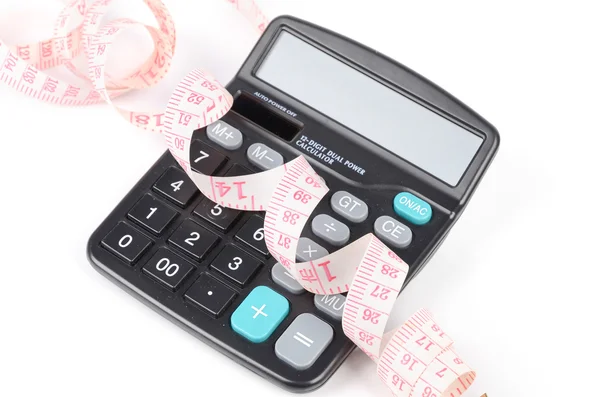 Kalkulator i władcy — Zdjęcie stockowe
