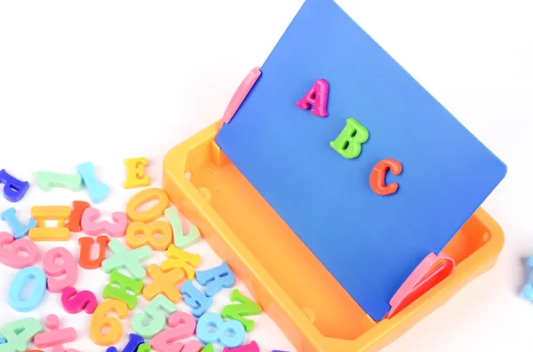 Letters and blackboard — Stock Photo, Image