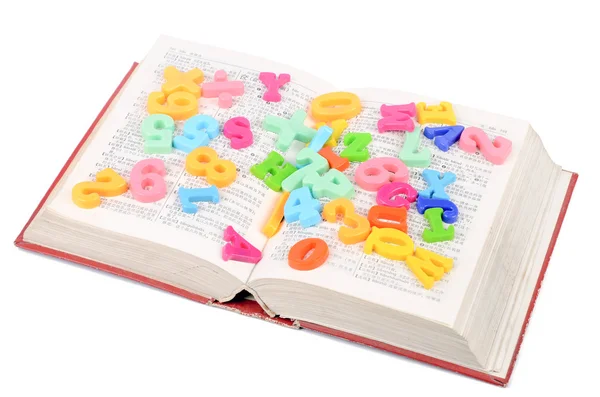 Dictionary and letters — Stock Photo, Image