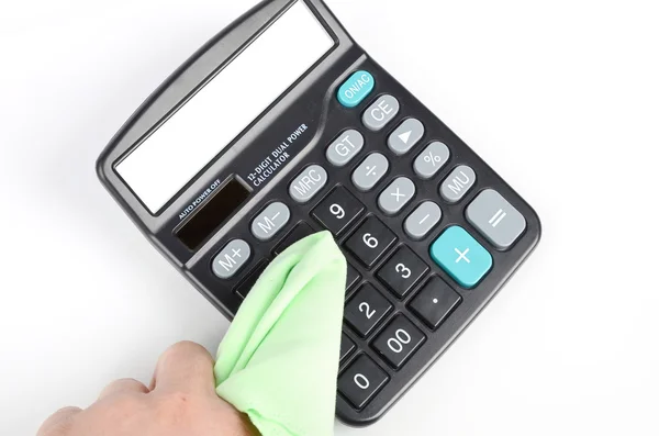 Cleaning calculator — Stock Photo, Image