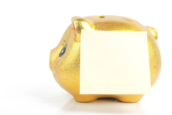 Piggy bank en briefpapier — Stockfoto