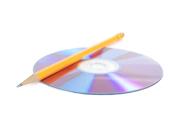 Lápis e DVD — Fotografia de Stock