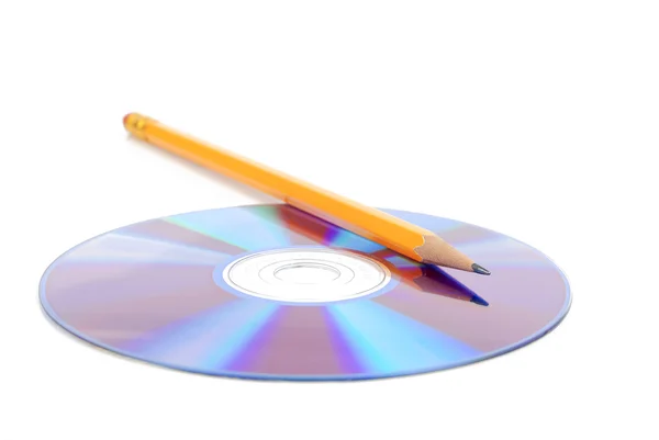 Pencil and DVD — Stock Photo, Image