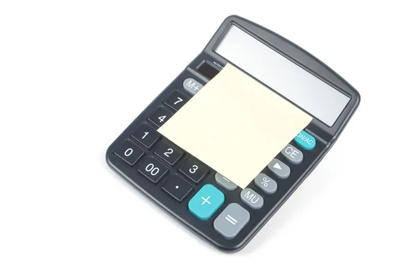 Notepaper and calculator — Stock Photo, Image