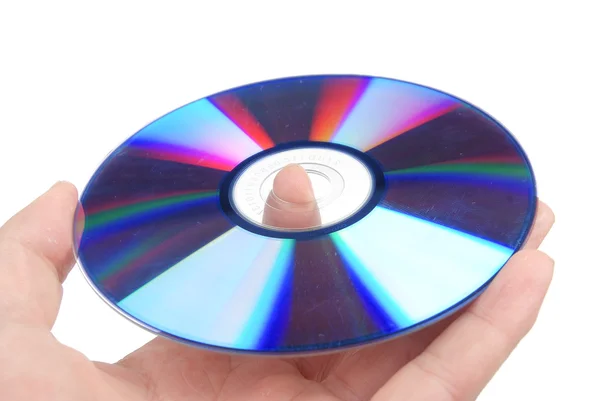 DVD na mão — Fotografia de Stock