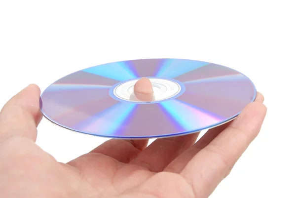 DVD na mão — Fotografia de Stock