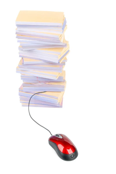 Documents and computer mouse — Stock Photo, Image